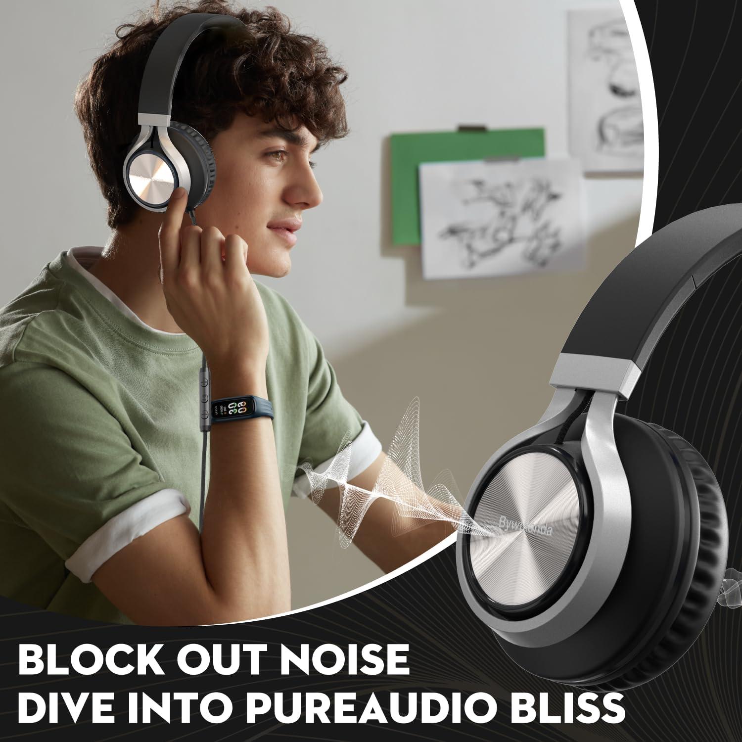 Auriculares USB-C Bywulanda con micrófono y control de volumen