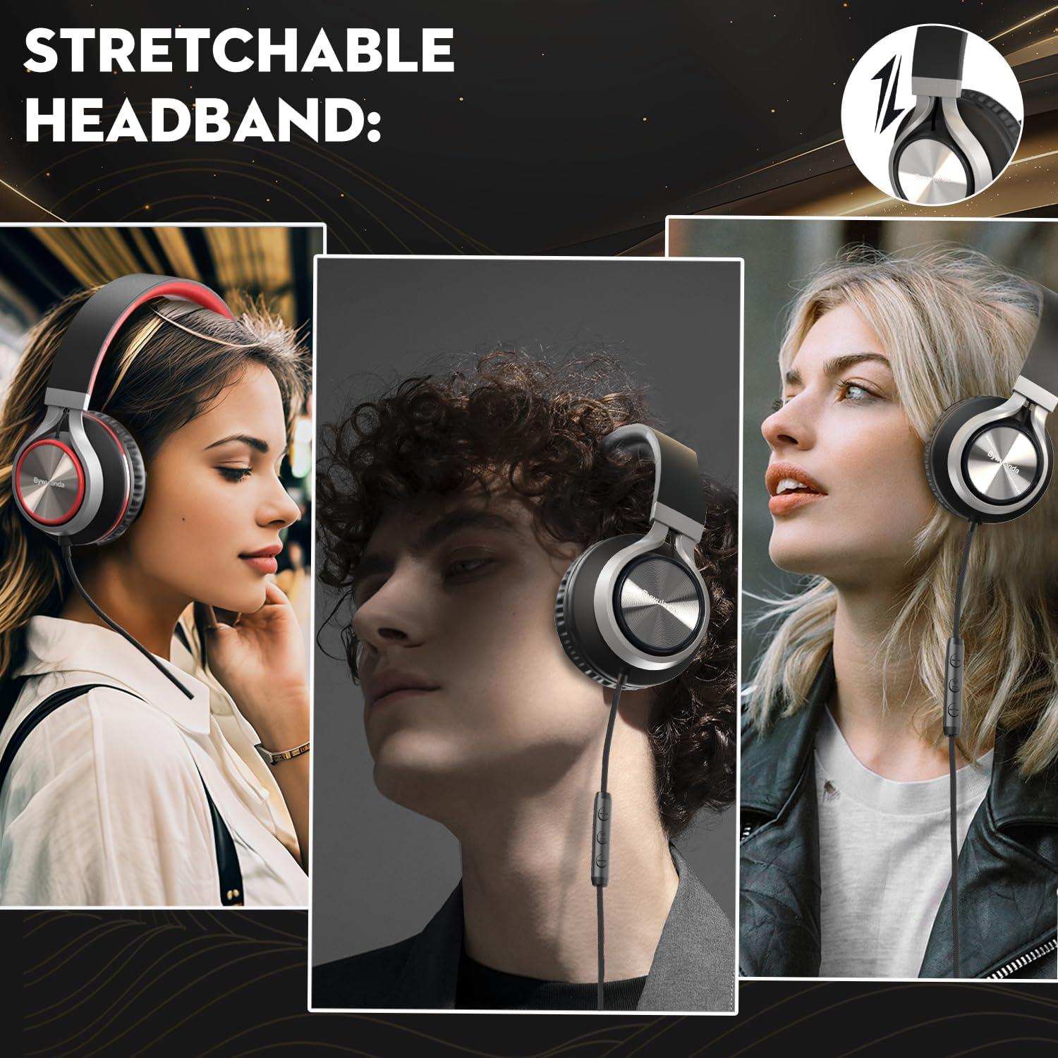 Auriculares USB-C Bywulanda con micrófono y control de volumen