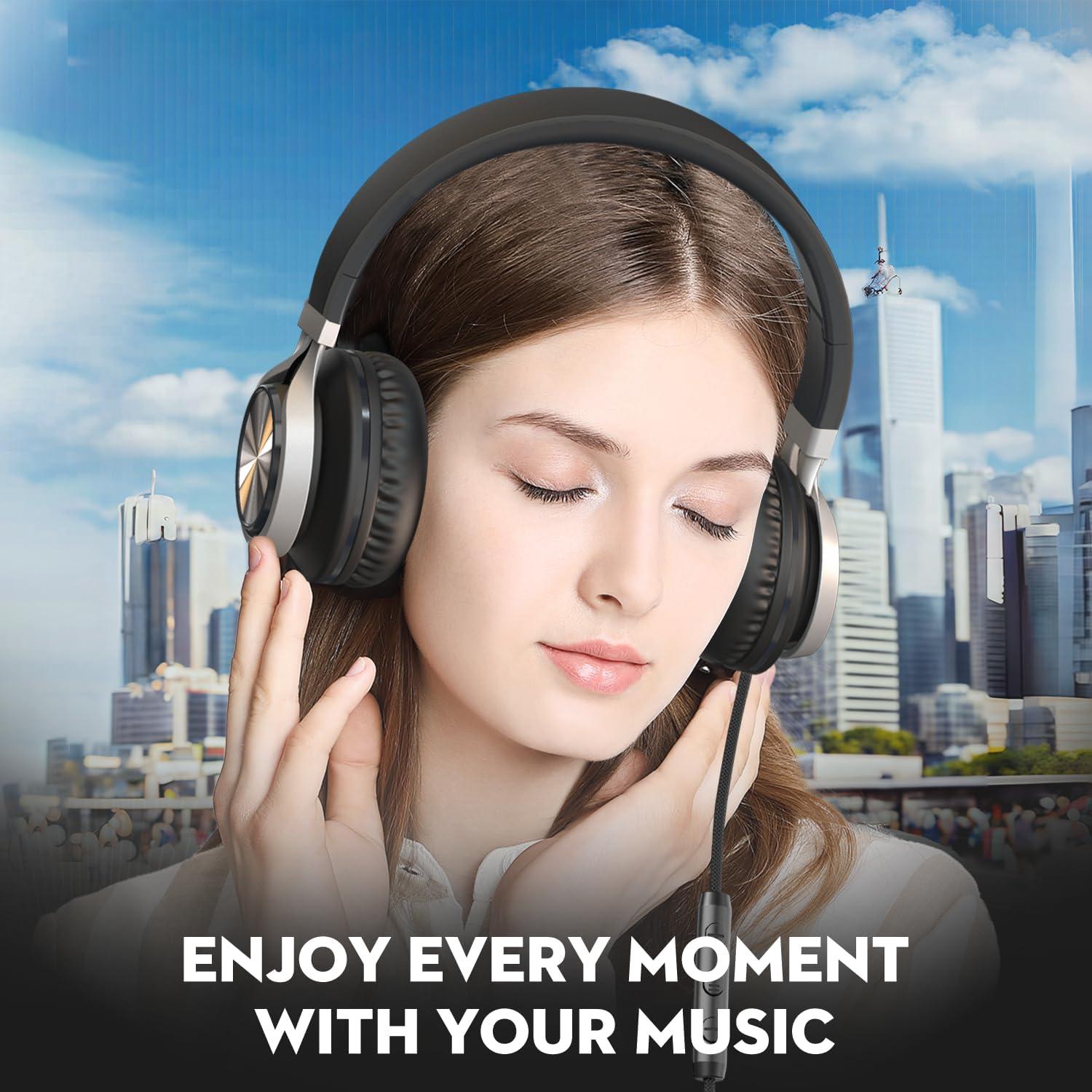 Auriculares USB-C Bywulanda con micrófono y control de volumen