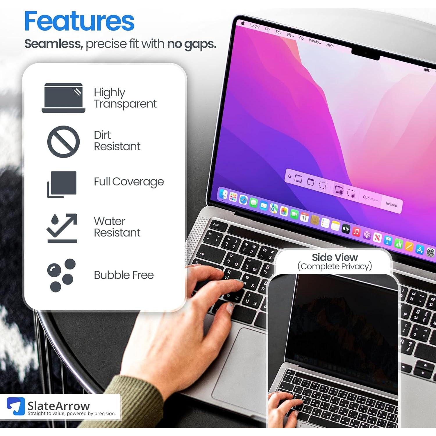 Pantalla de Privacidad Magnética SlateArrow 13" Antirreflejo