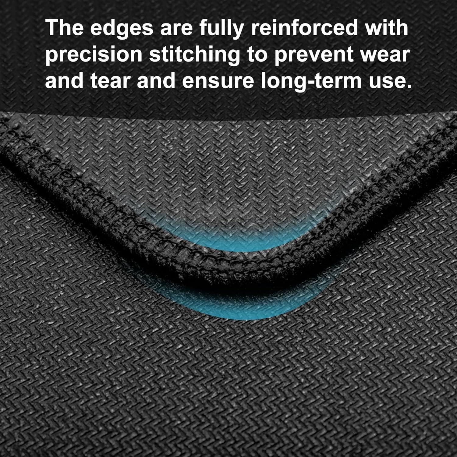 12 Alfombrillas de Ratón CACASO Negras Antideslizantes 25.9x20.8 cm