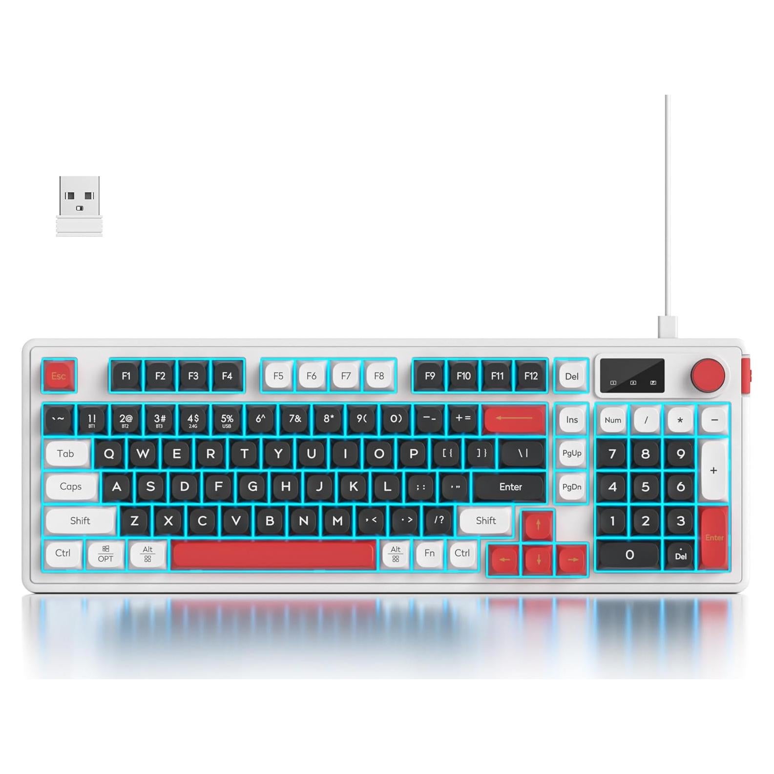 Teclado Gaming Inalámbrico Fogruaden 96% RGB con Teclado Numérico