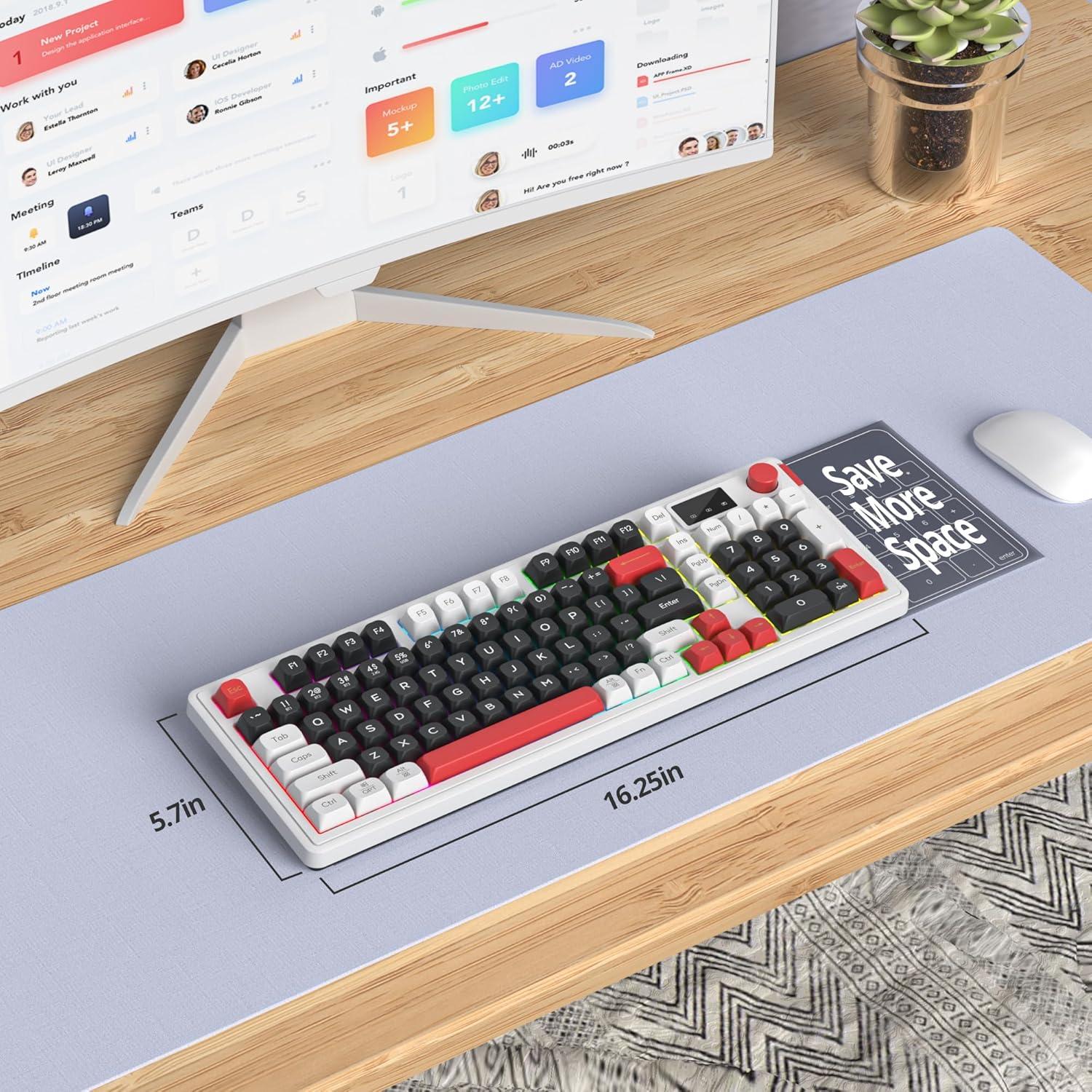 Teclado Gaming Inalámbrico Fogruaden 96% RGB con Teclado Numérico