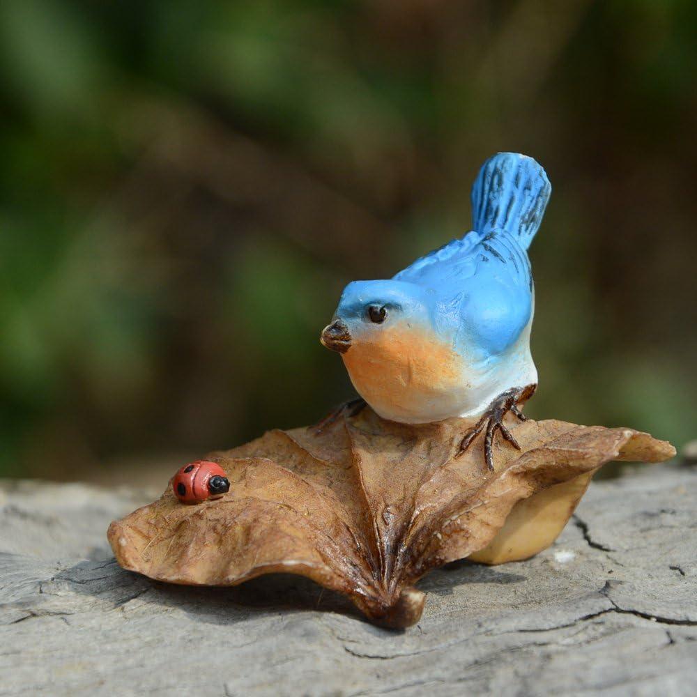 Estatua de Jardín de Hadas Top Collection Pájaro Azul 4.45cm