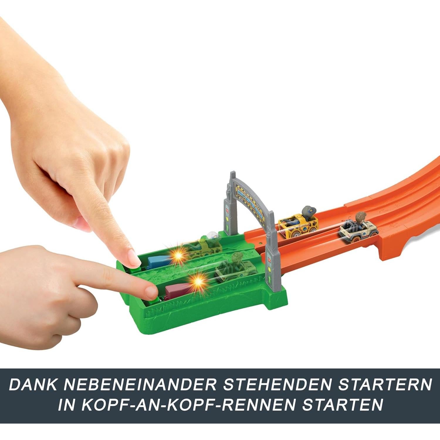 Juego de Pista Hot Wheels Raptor Rush Jurassic World con 2 Coches