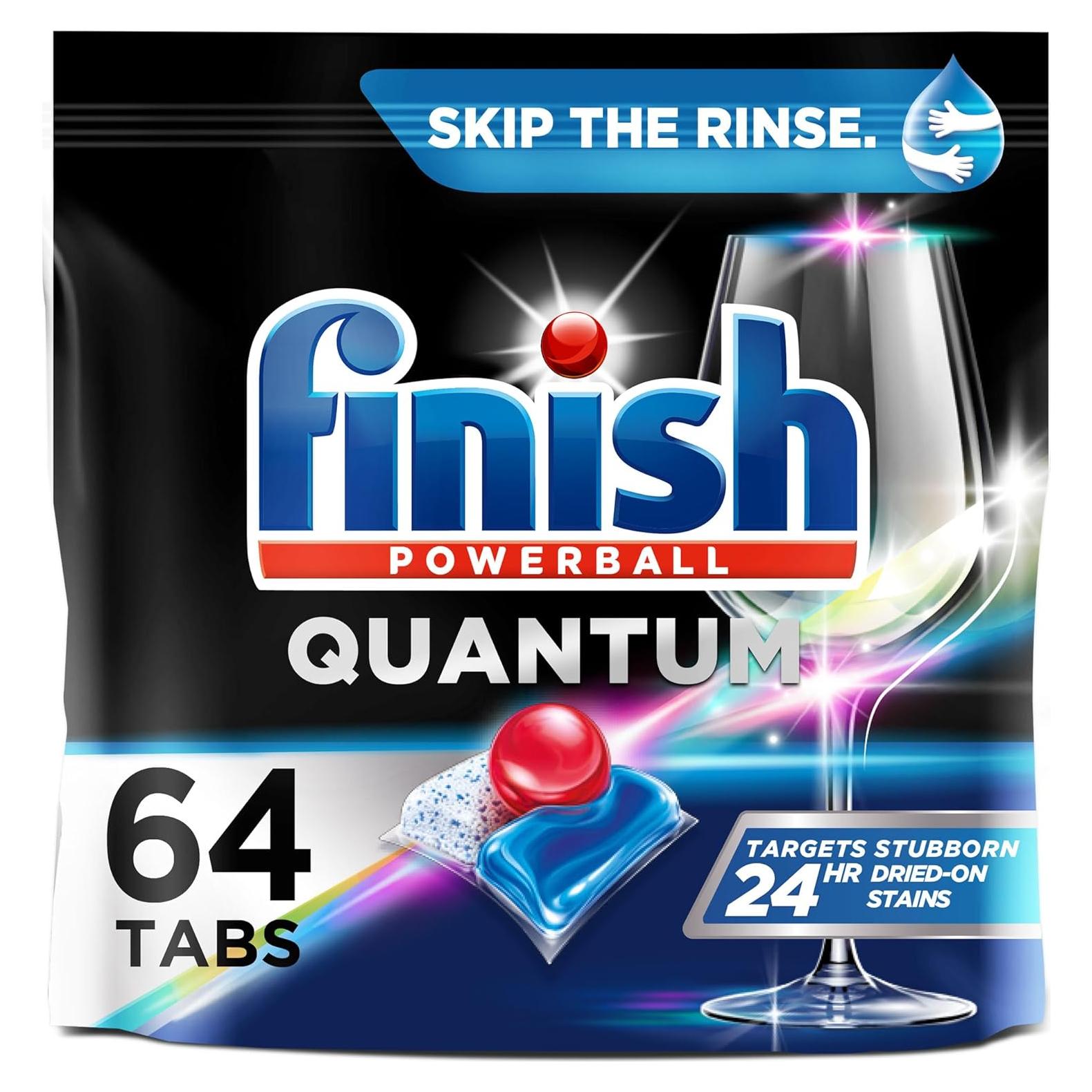 Finish Quantum 64 Tabletas para Lavavajillas - Limpieza Extrema