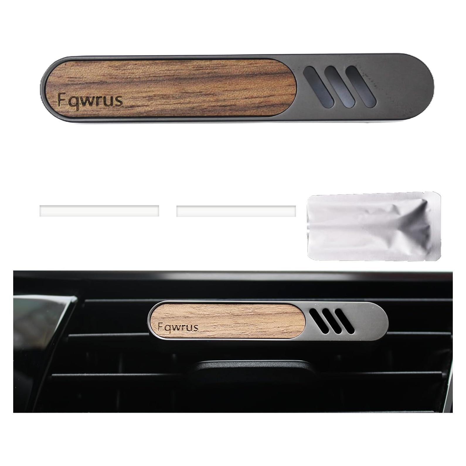 Clip de Ventilación para Ambientador de Coche Fqwrus - Metal y Madera