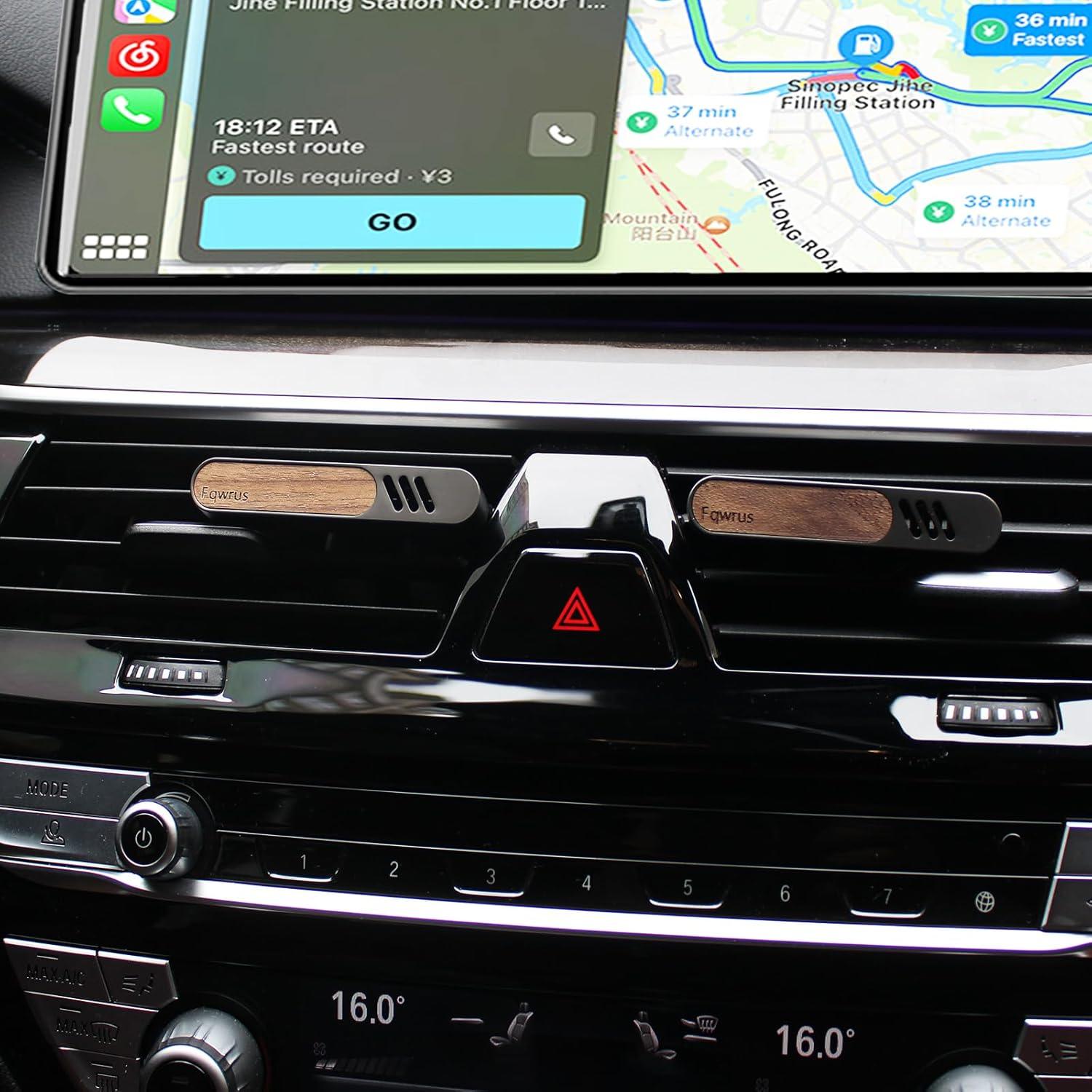 Clip de Ventilación para Ambientador de Coche Fqwrus - Metal y Madera