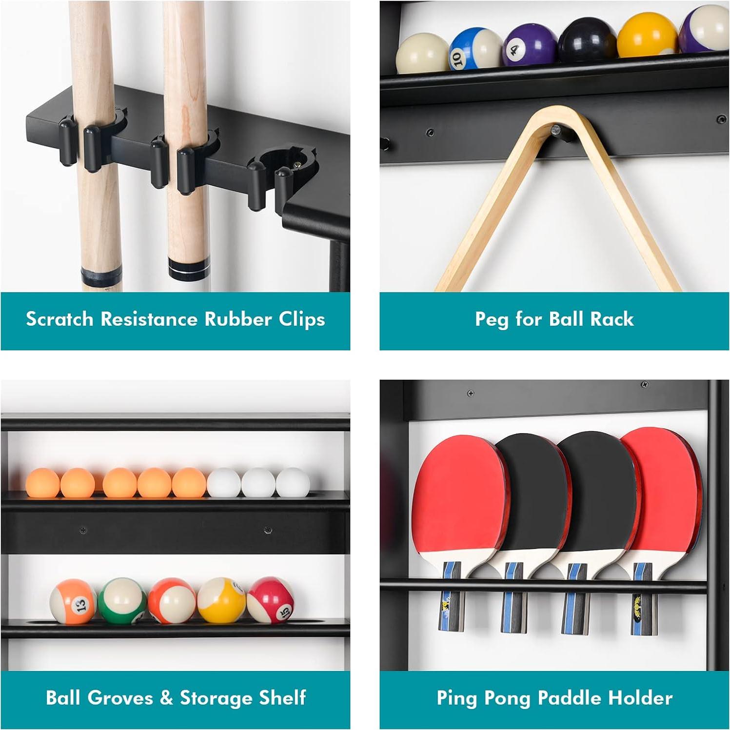 Soporte para Palos de Billar y Ping Pong XCSOURCE 2-en-1