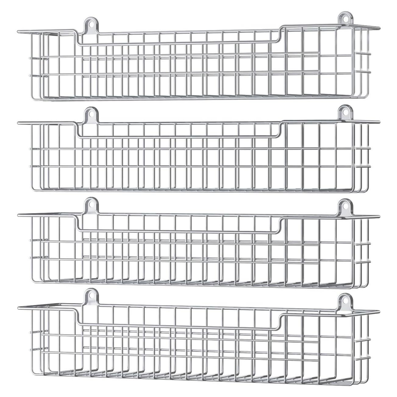 Estante de Especias Montado en Pared GUUKAR 4 Paquetes Plata