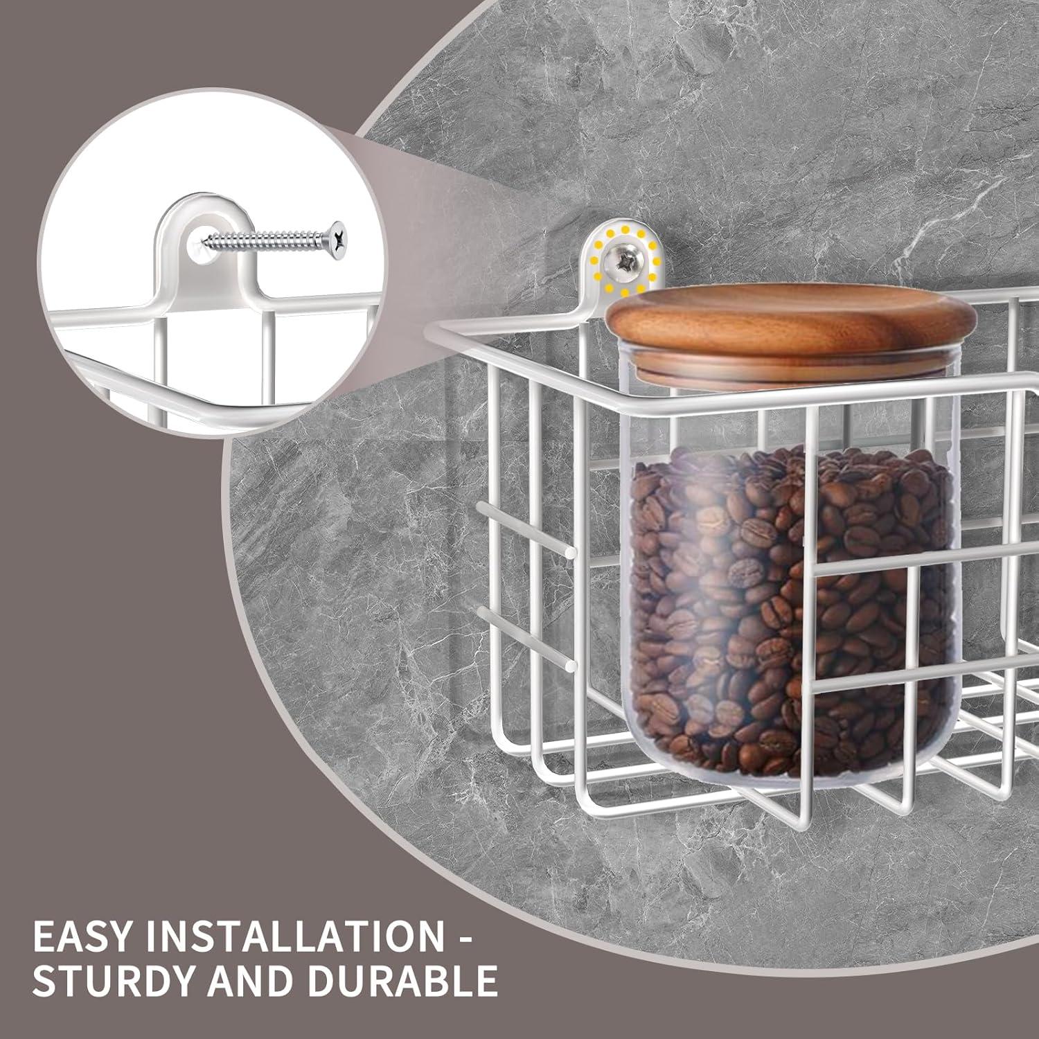 Estante de Especias Montado en Pared GUUKAR 4 Paquetes Plata