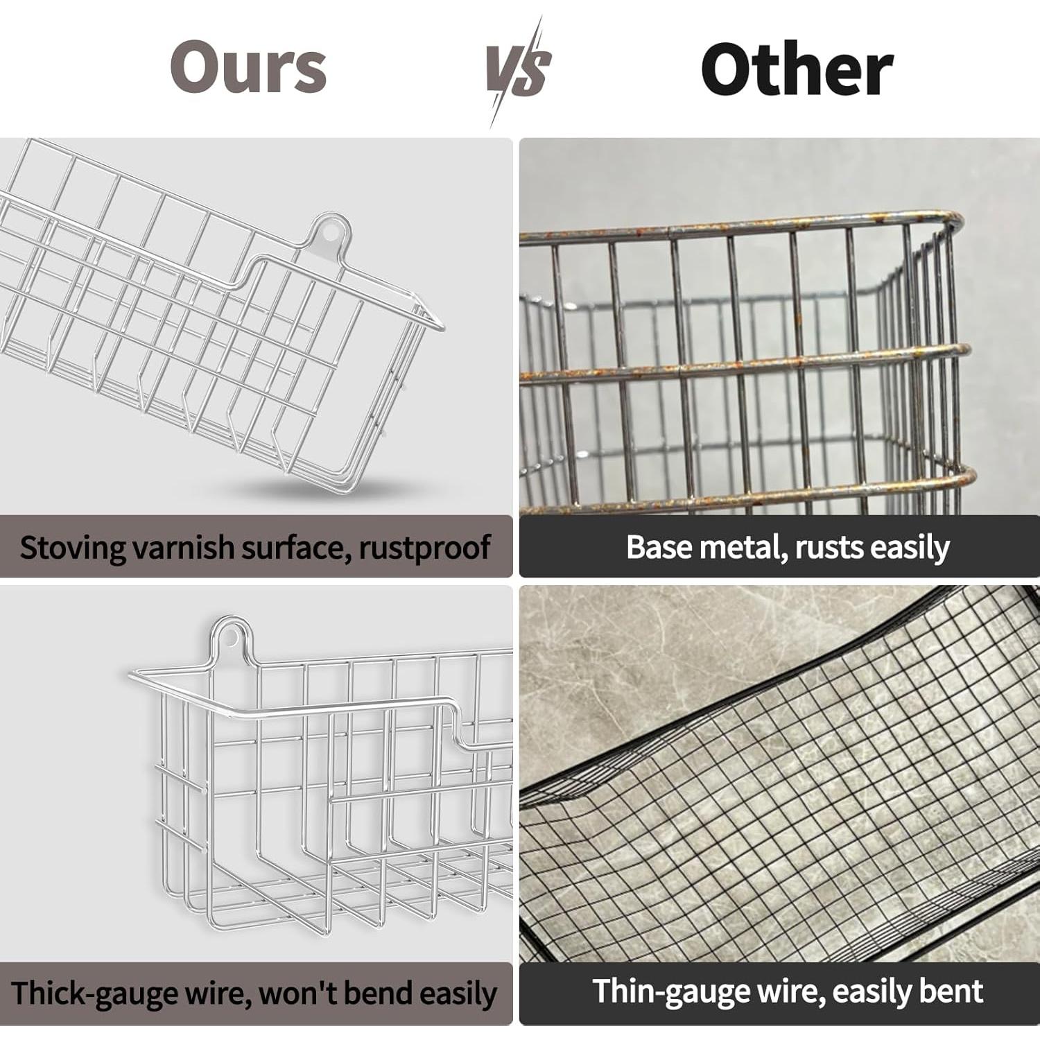 Estante de Especias Montado en Pared GUUKAR 4 Paquetes Plata