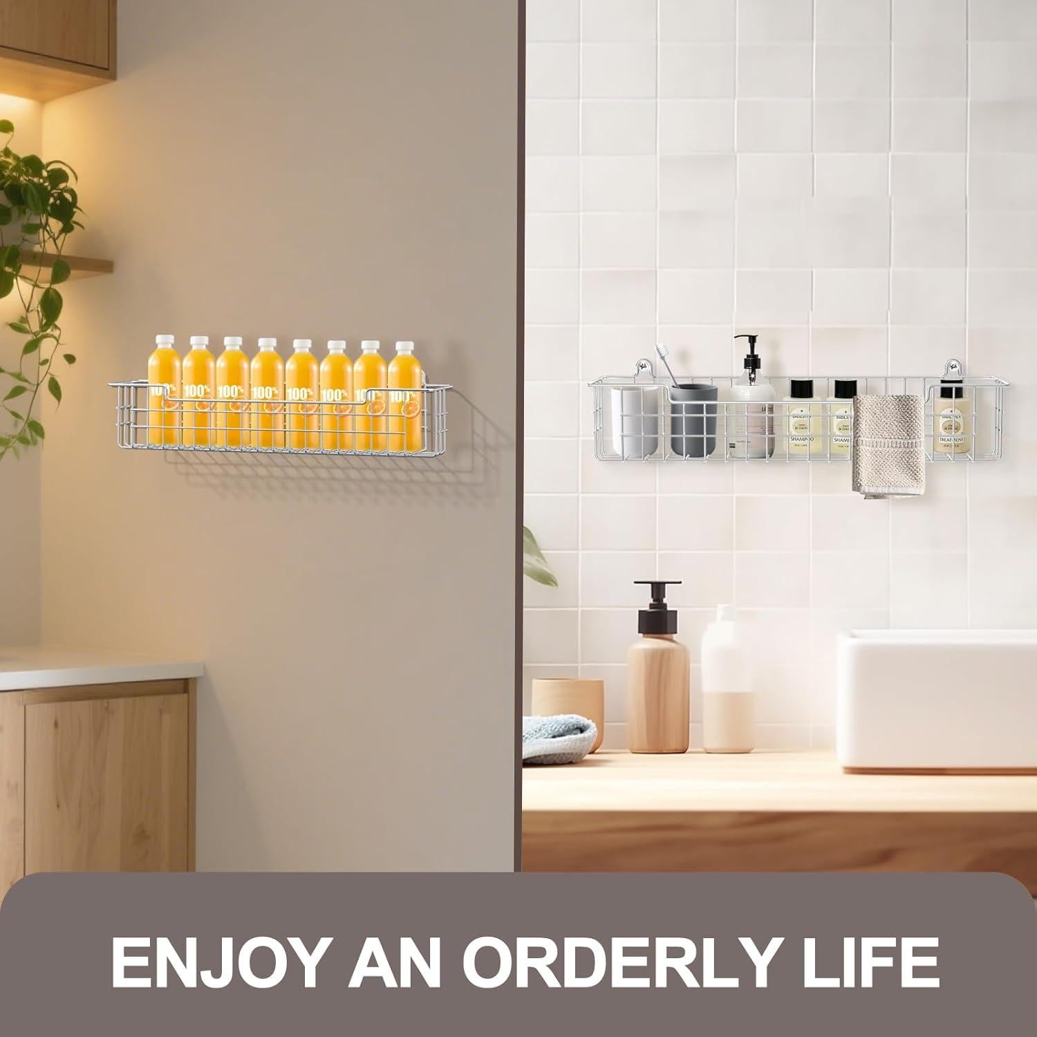 Estante de Especias Montado en Pared GUUKAR 4 Paquetes Plata