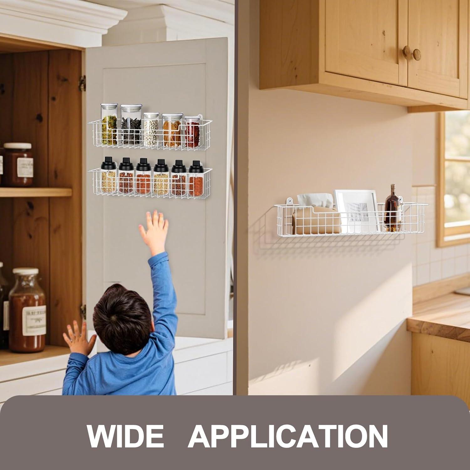 Estante de Especias Montado en Pared GUUKAR 4 Paquetes Plata