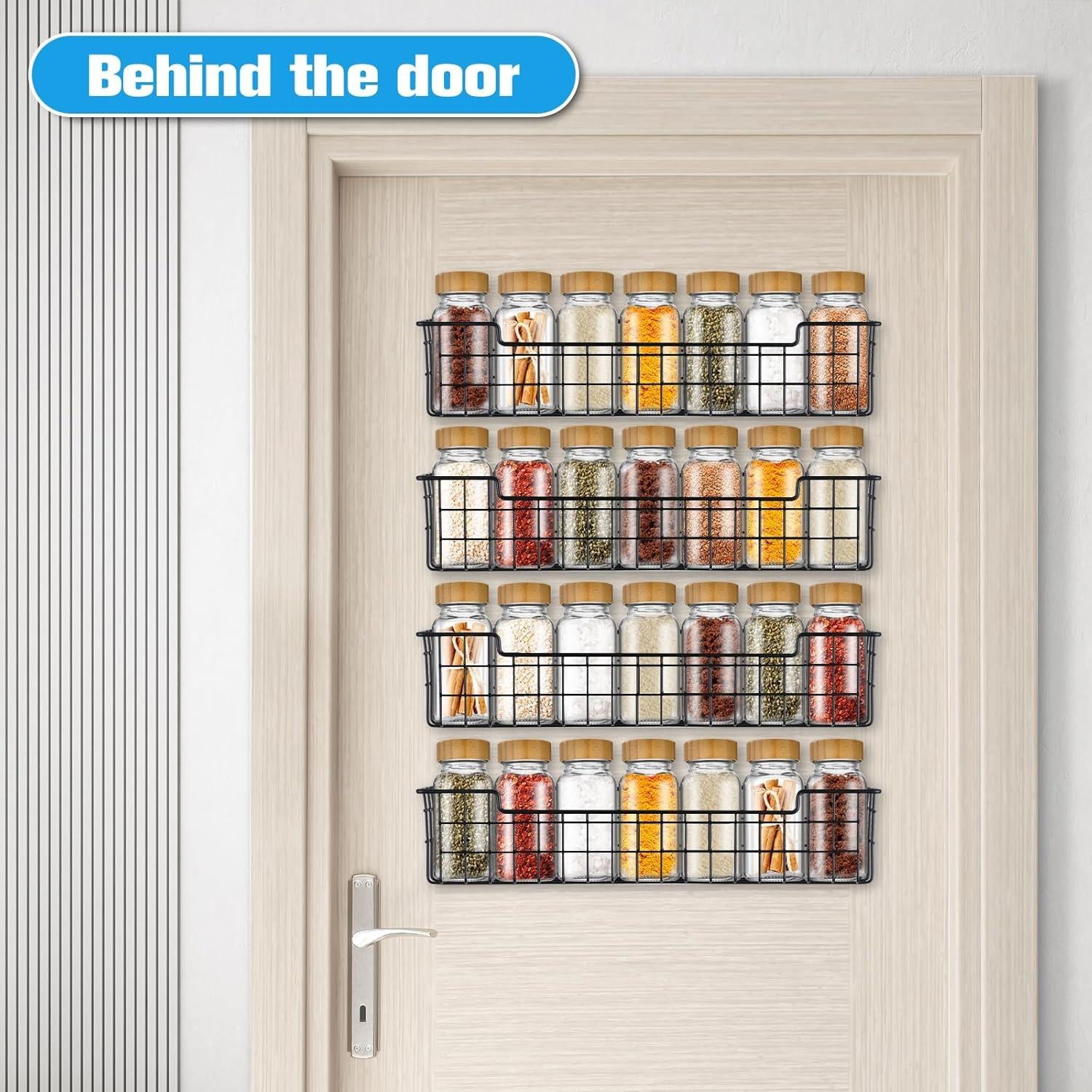 Estante de Especias Montado en la Pared GUUKAR 2 Paquetes Negro