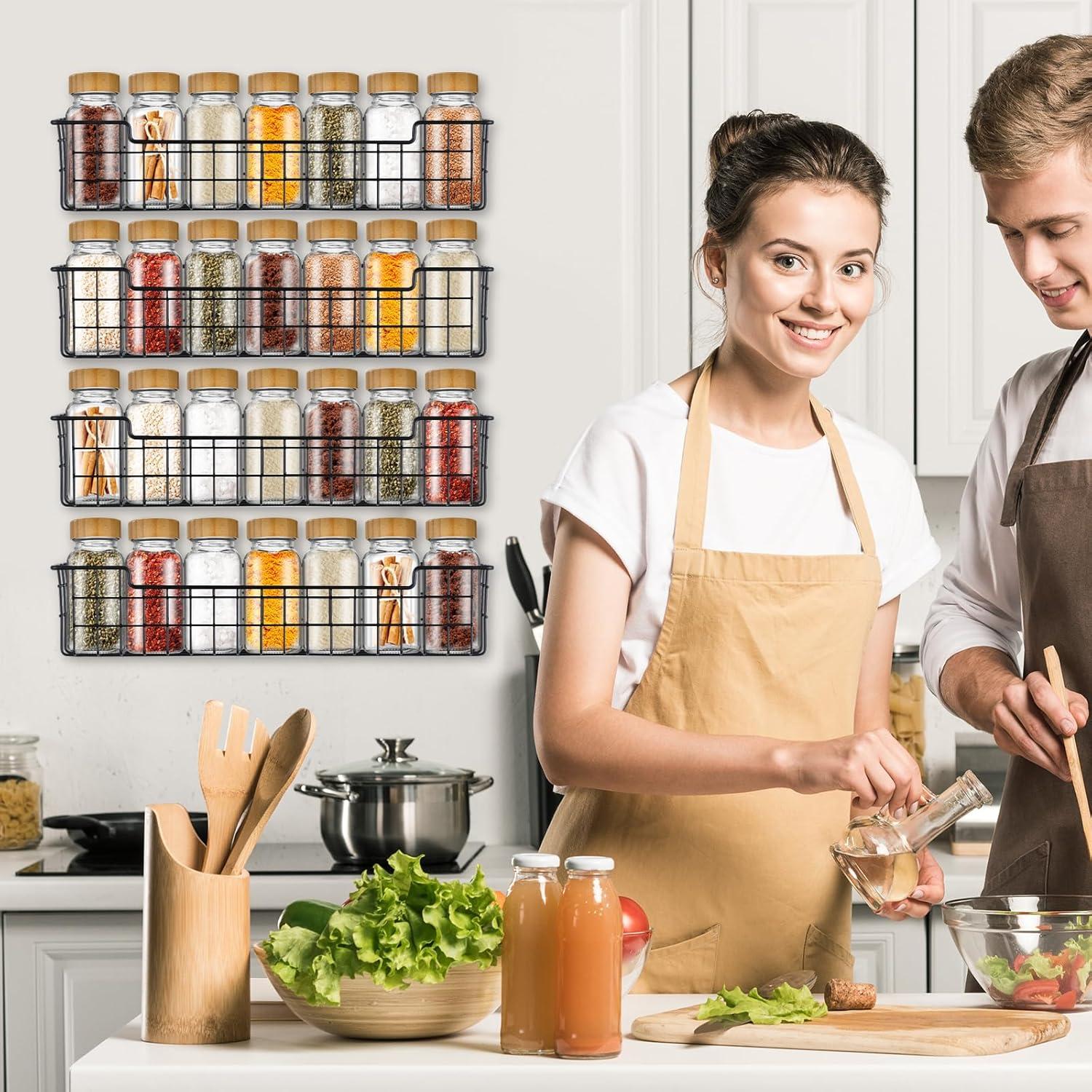 Estante de Especias Montado en la Pared GUUKAR 2 Paquetes Negro