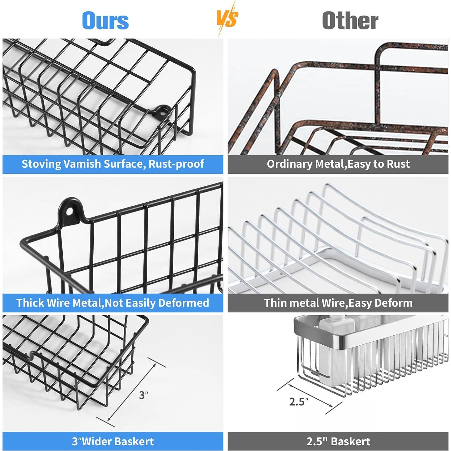 Estante de Especias Montado en la Pared GUUKAR 2 Paquetes Negro