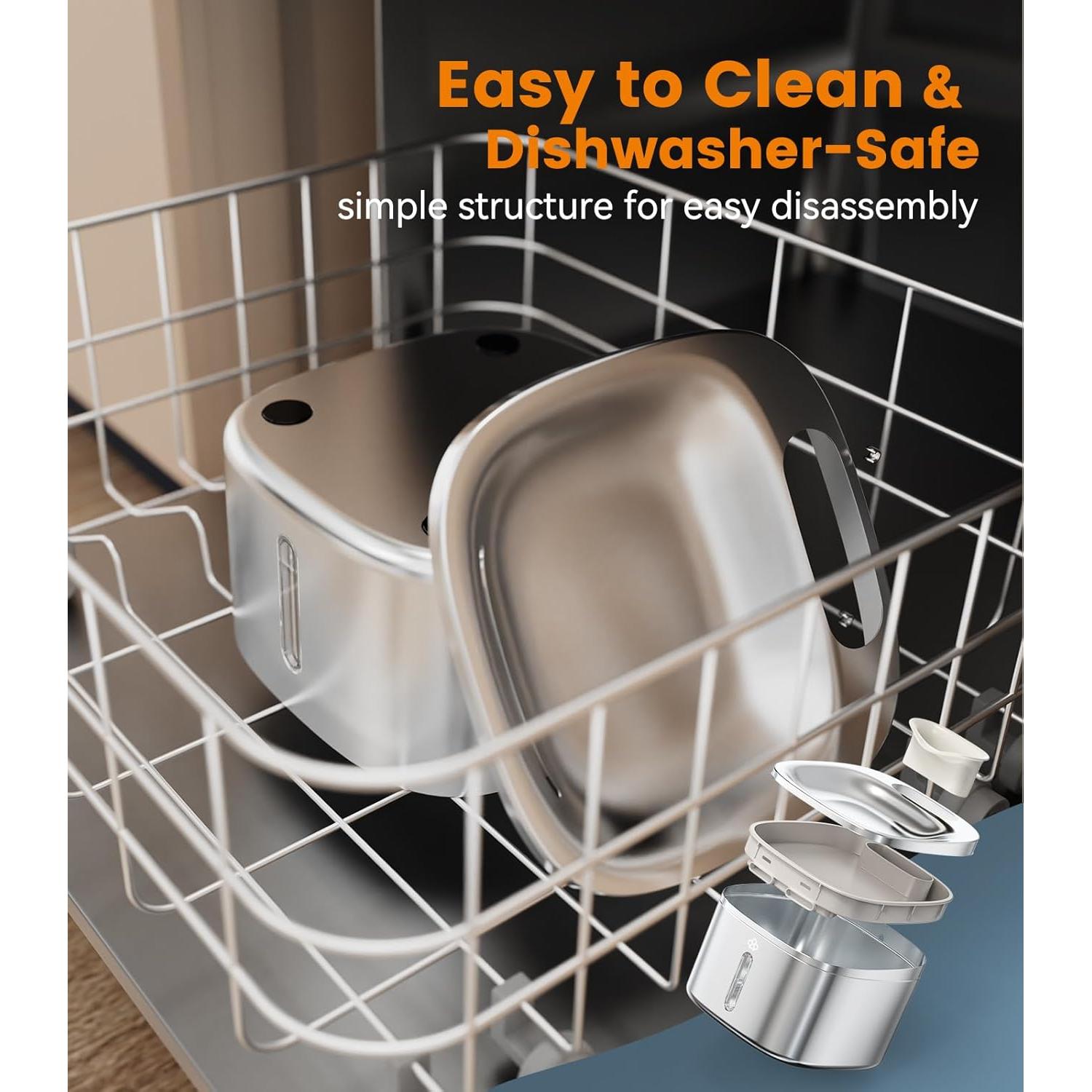 Fuente de Agua para Gatos Oneisall PW03 Acero Inoxidable 3.5L