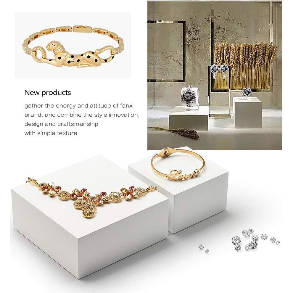 Soporte de exhibición de joyería Oirlv madera minimalista 5x10x5cm