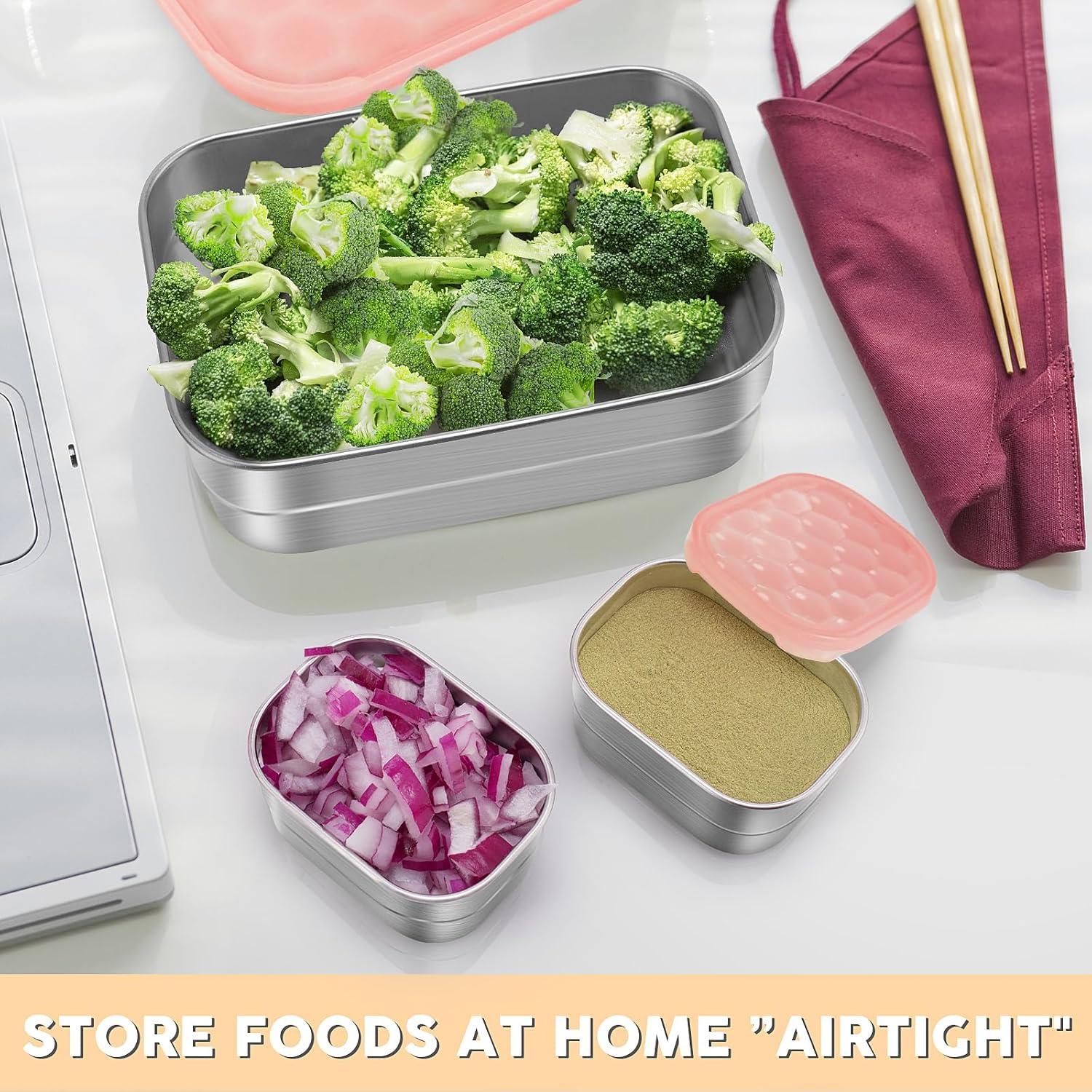 Contenedores de Almuerzo Tanjiae Acero Inoxidable 3 en 1 25oz