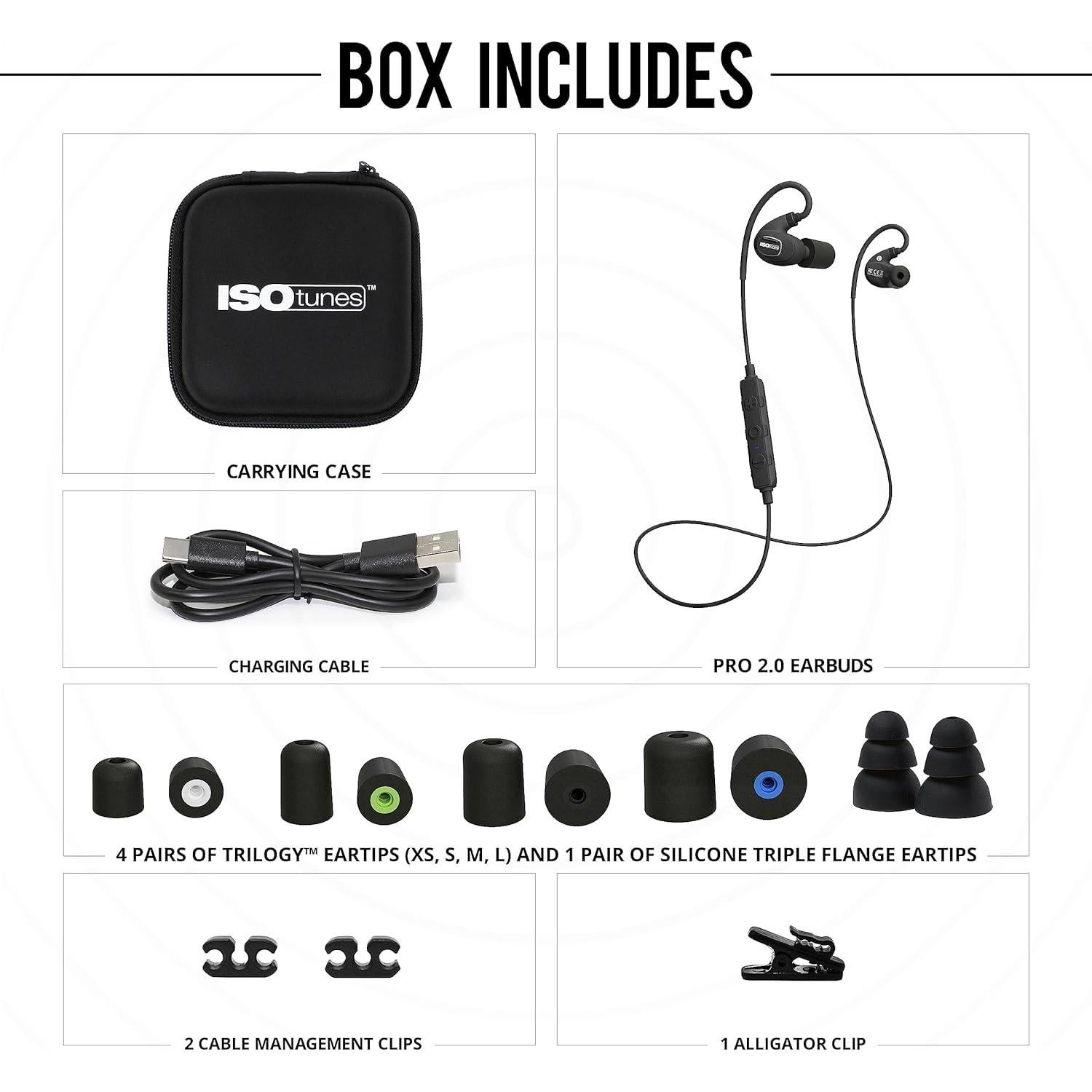 Auriculares Bluetooth ISOtunes PRO 2.0 con Reducción de Ruido 27 dB