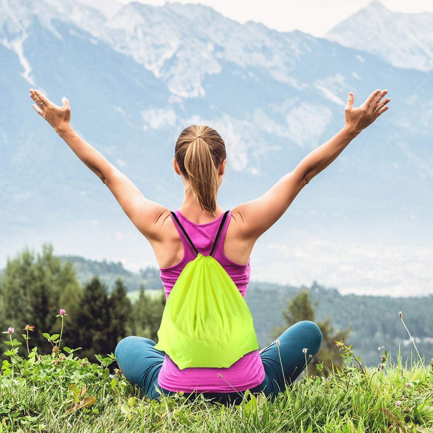 KUUQA 8 Mochilas de Cierre de Cordón Coloridas para Deporte