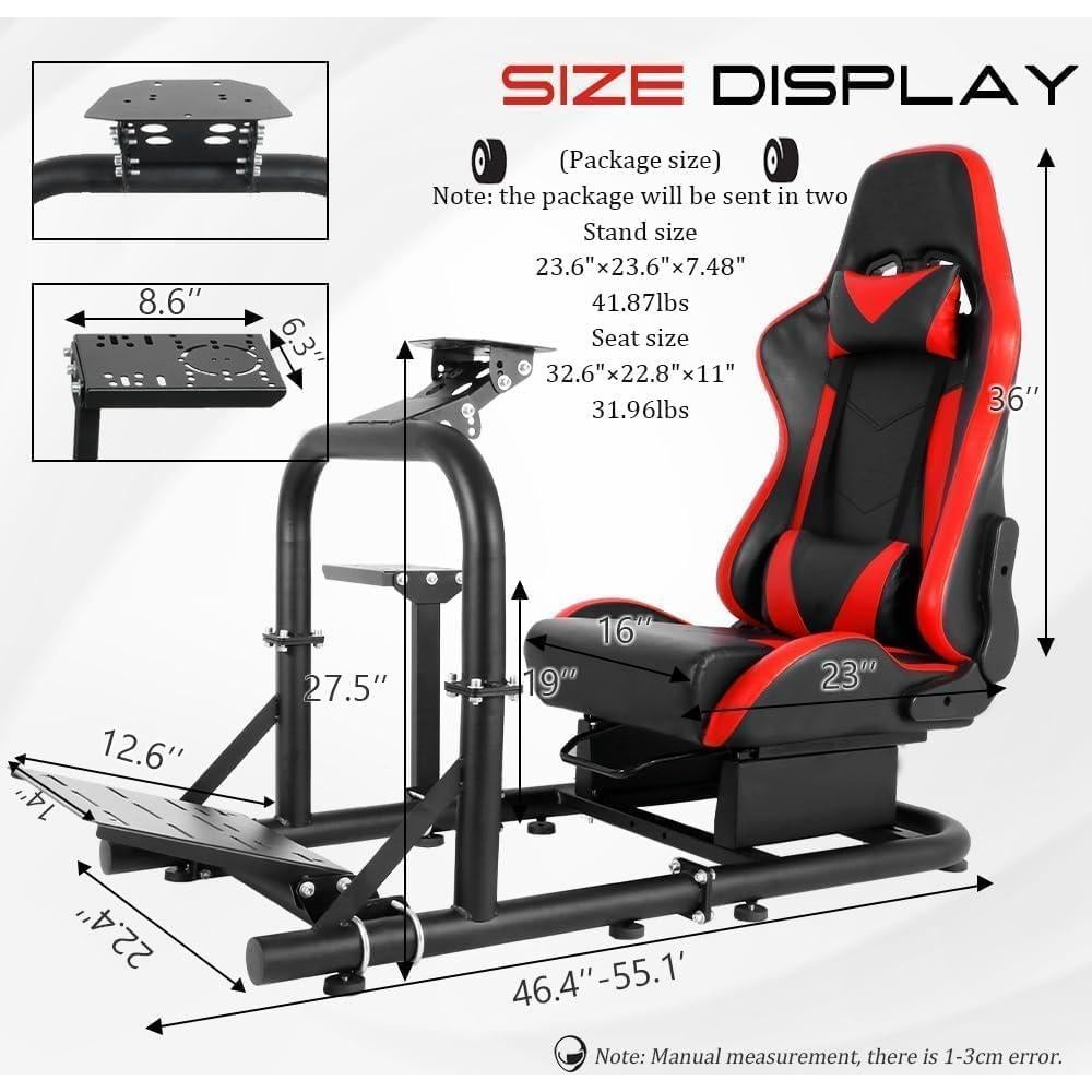 Cockpit de Simulador de Carreras Marada con Asiento Ajustable