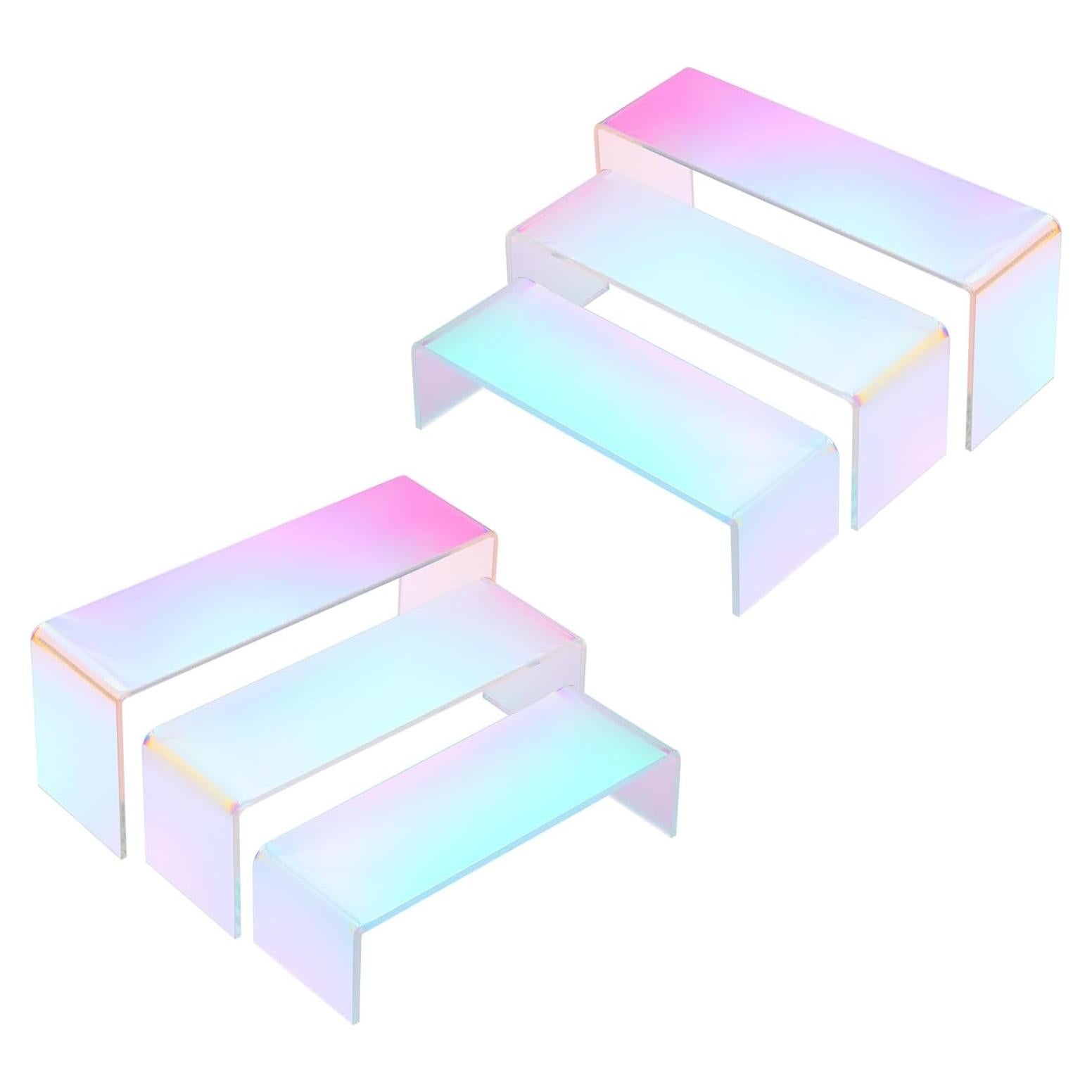 Soportes de Exhibición Acrílico Iridiscente SHUNKAIZS - 6 Piezas