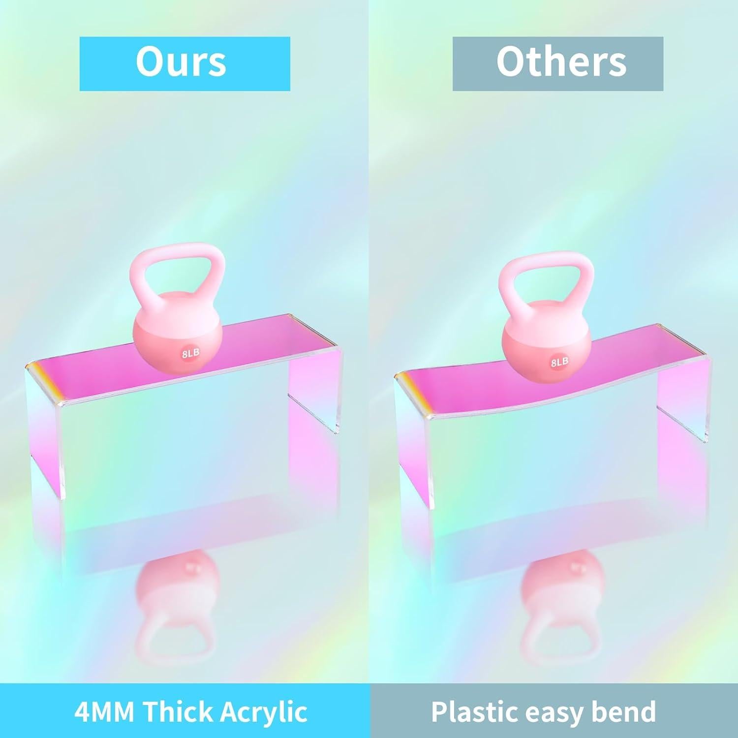 Soportes de Exhibición Acrílico Iridiscente SHUNKAIZS - 6 Piezas