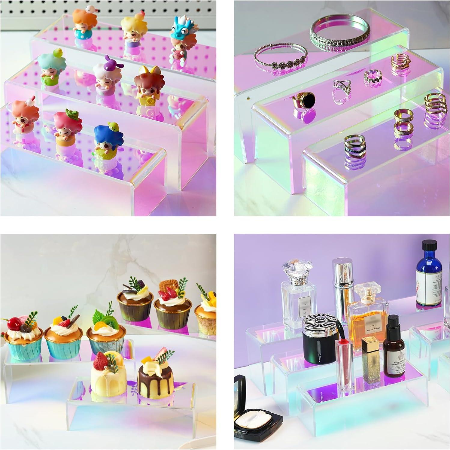 Soportes de Exhibición Acrílico Iridiscente SHUNKAIZS - 6 Piezas