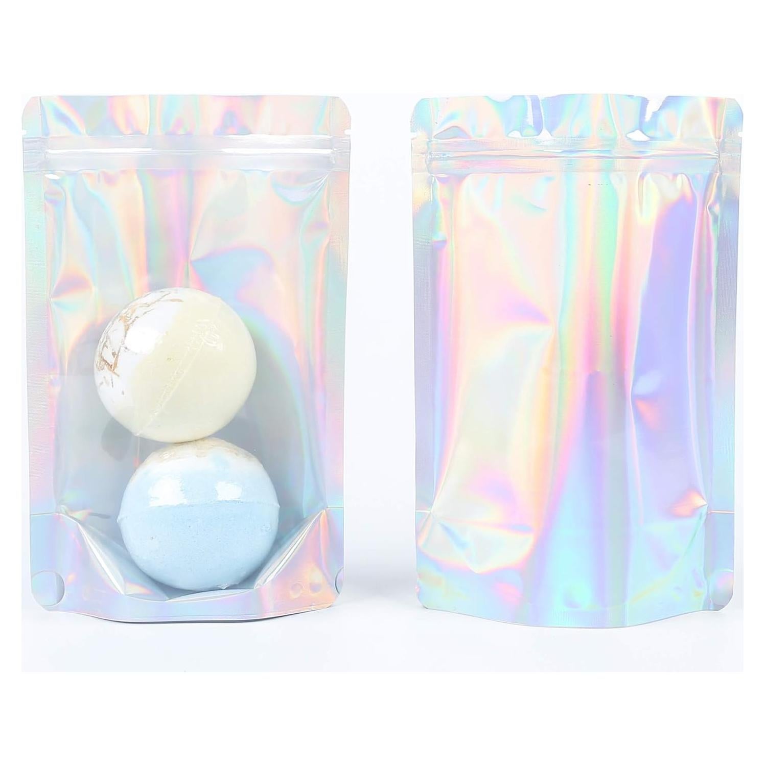 Paquete de 100 Bolsas Holográficas QQ Studio 8.5x13cm