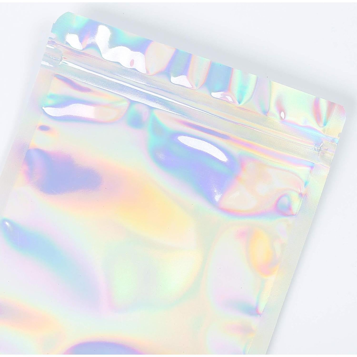 Paquete de 100 Bolsas Holográficas QQ Studio 8.5x13cm