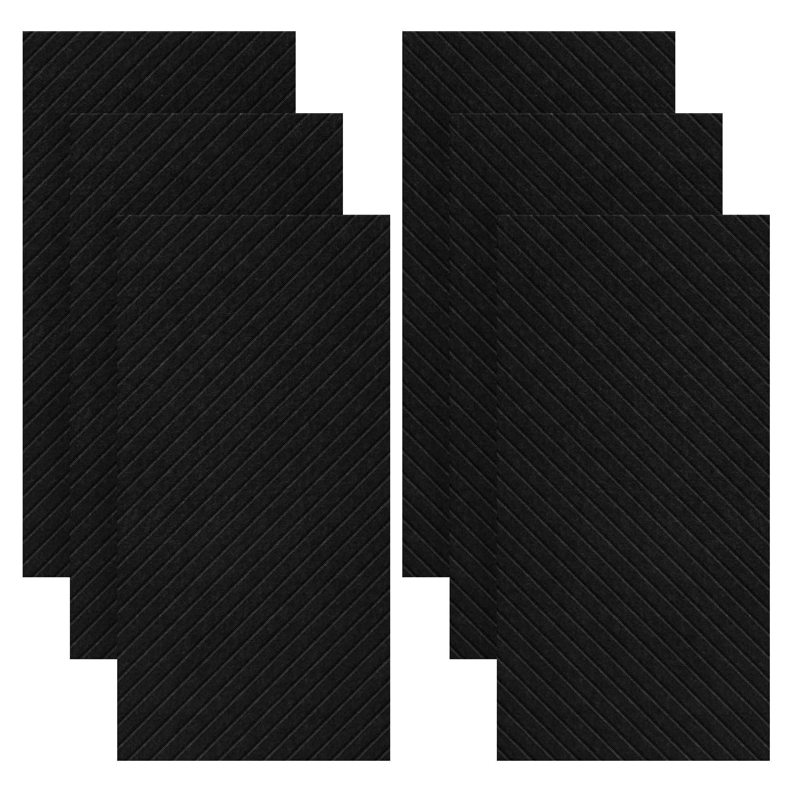 Paquete de 6 Paneles Acústicos Aislantes DrKlang 120x60 cm Negro