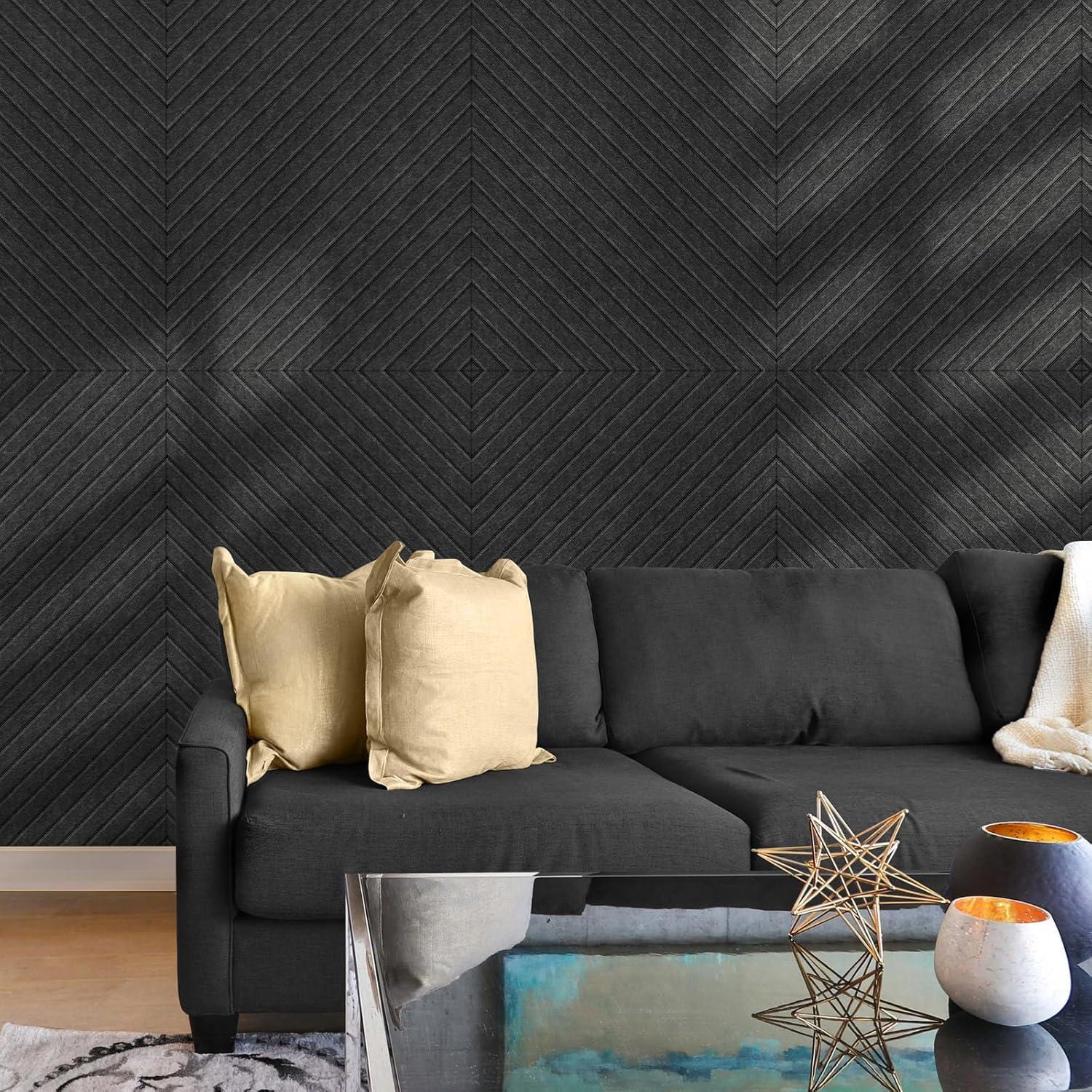 Paquete de 6 Paneles Acústicos Aislantes DrKlang 120x60 cm Negro