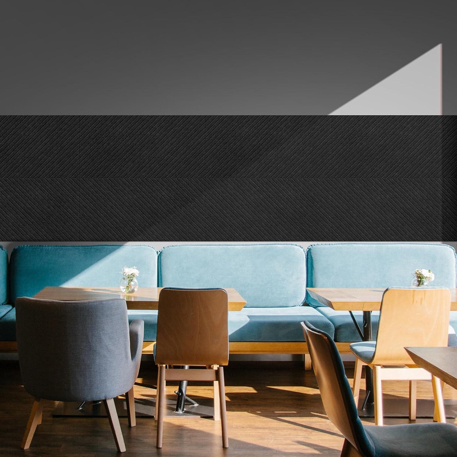 Paquete de 6 Paneles Acústicos Aislantes DrKlang 120x60 cm Negro