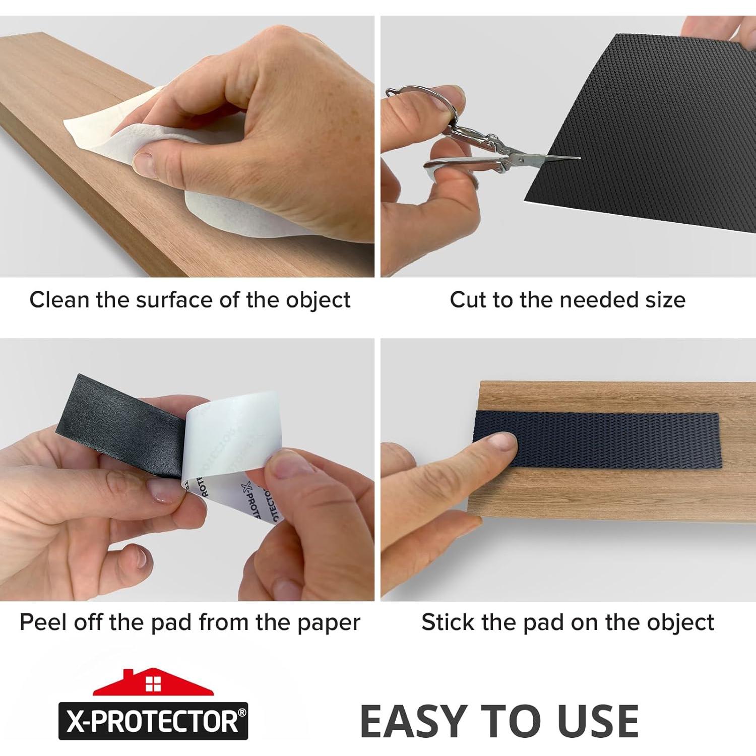 Almohadilla Antideslizante X-Protector 40 x 4 cm Silicona Negra