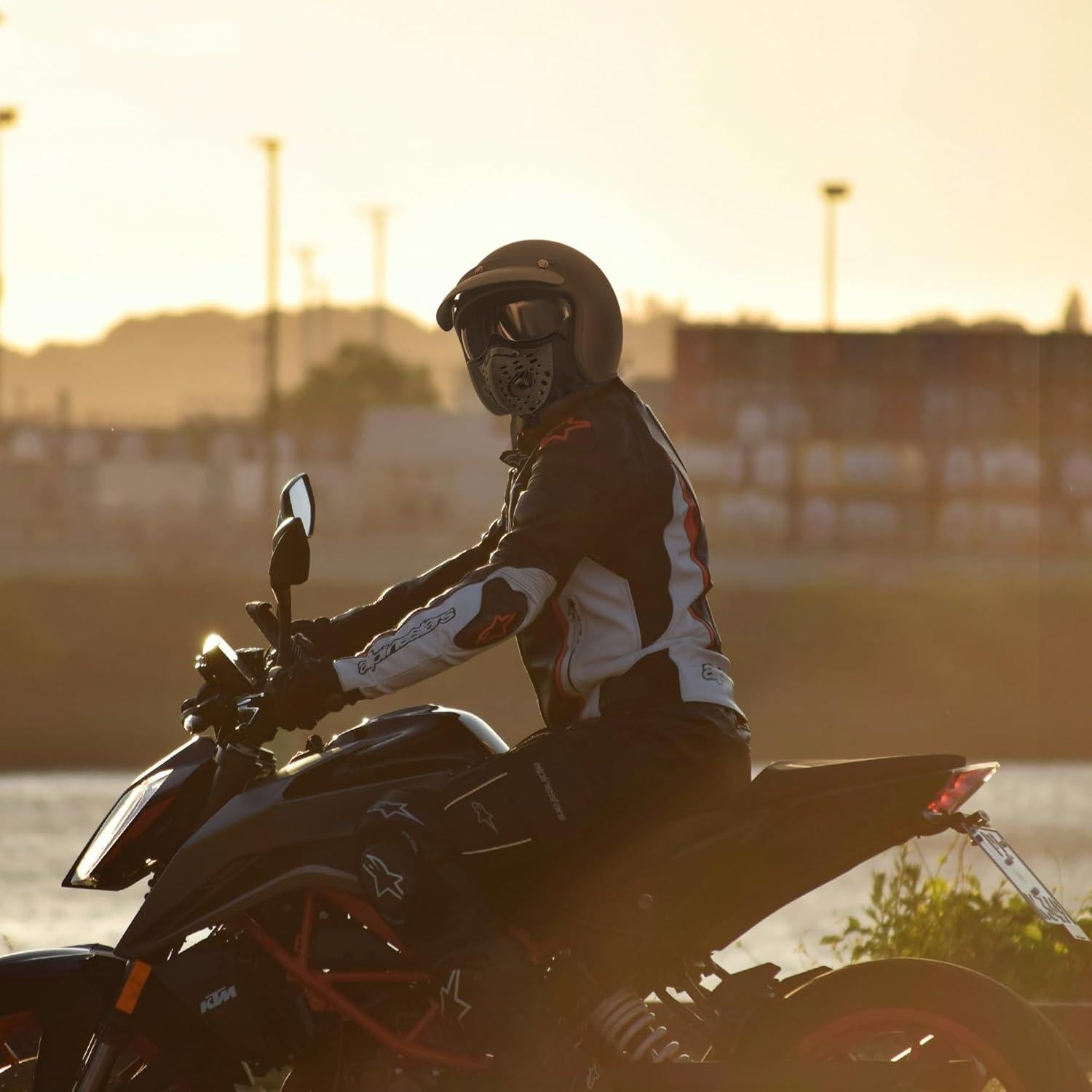 Casco Retro Abierto 3/4 Yesmotor 818 Negro Mate DOT