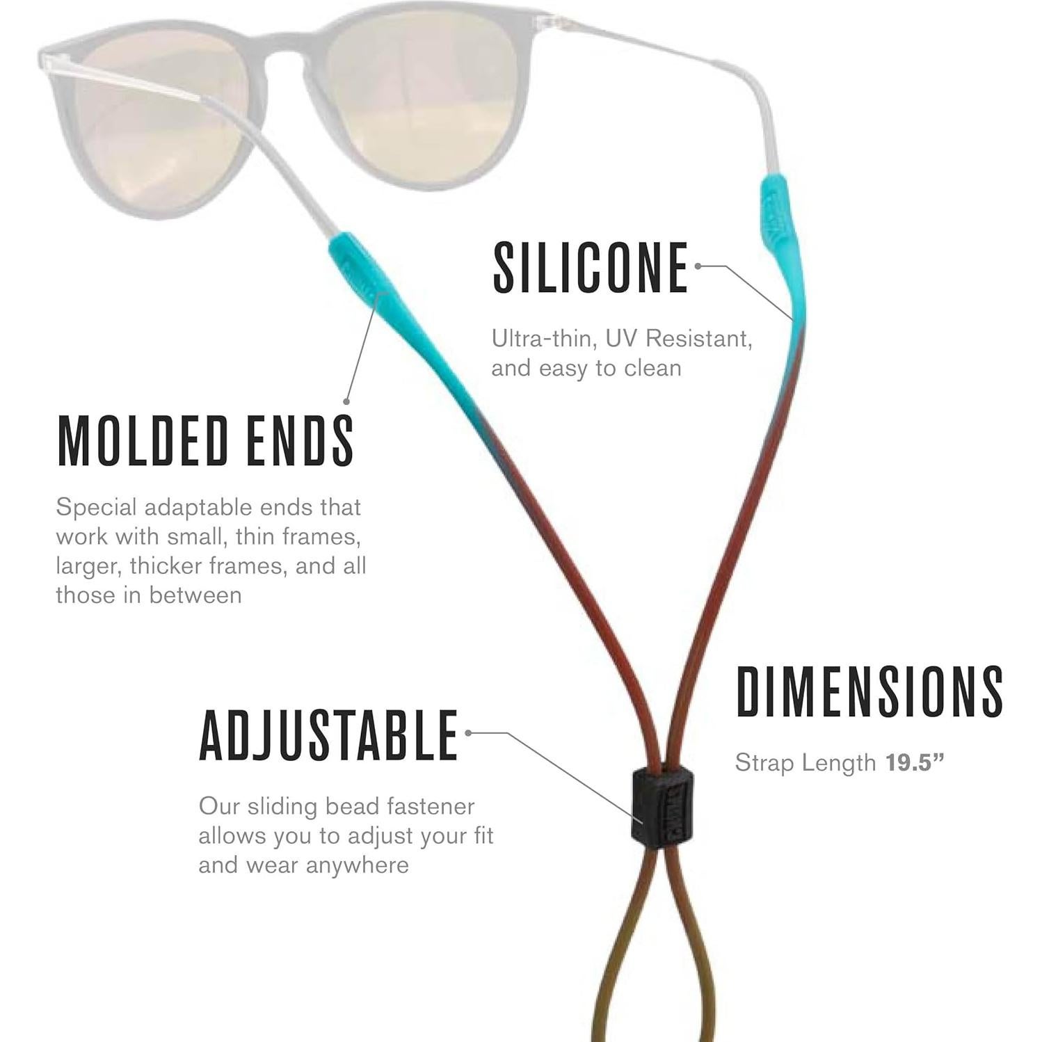 Soporte Ajustable para Gafas Chums Slim - Silicona 48 cm