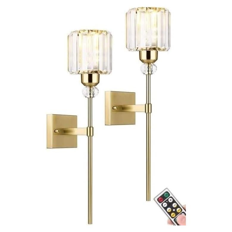 Apliques de Pared Inalámbricos ZitBrox Oro - Juego de 2 LED