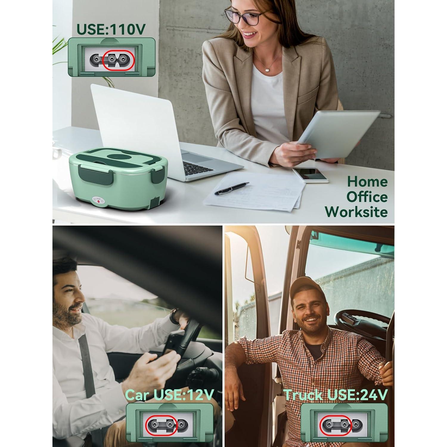 Caja de Almuerzo Eléctrica Sitlais 1.5L Acero Inoxidable 80W