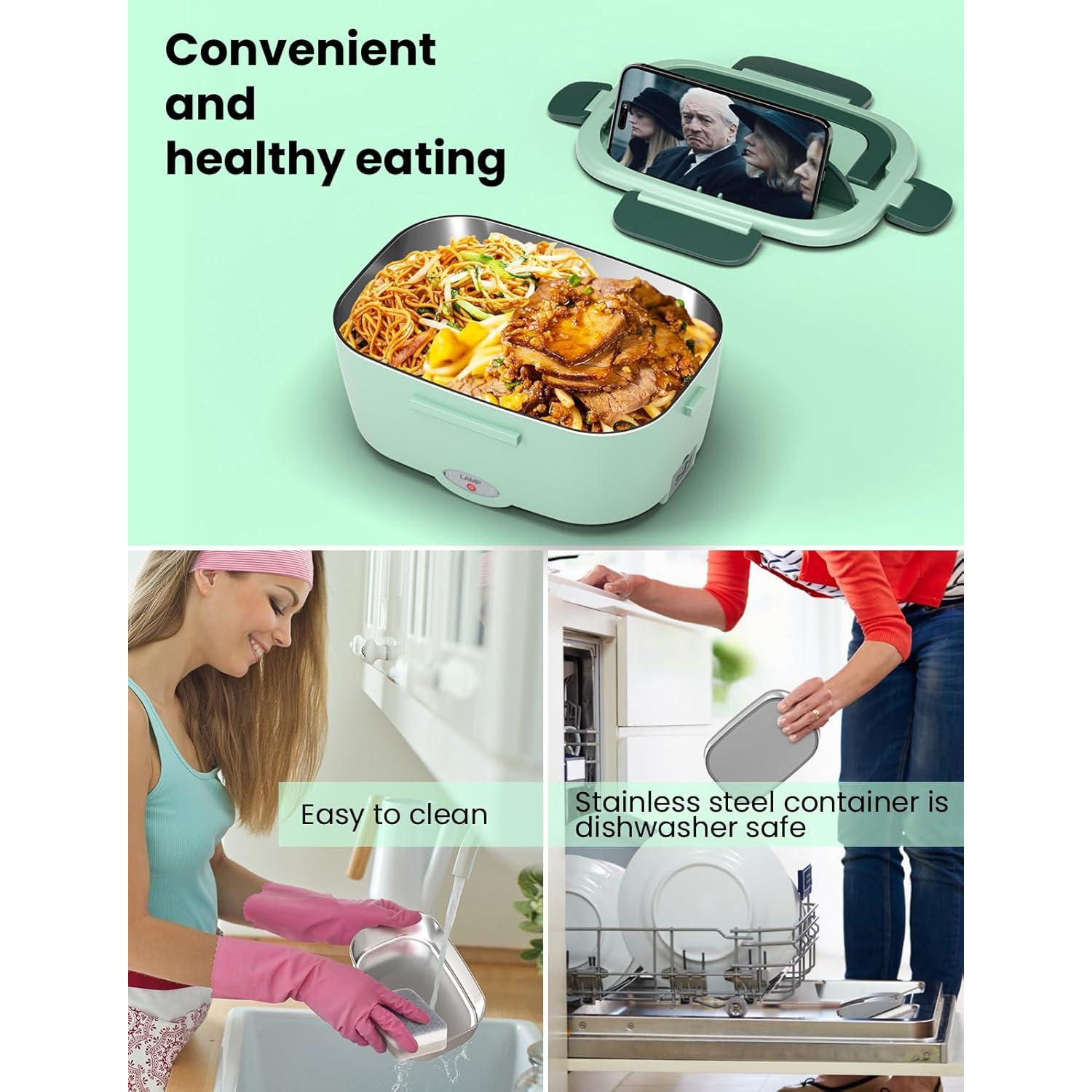 Caja de Almuerzo Eléctrica Sitlais 1.5L Acero Inoxidable 80W