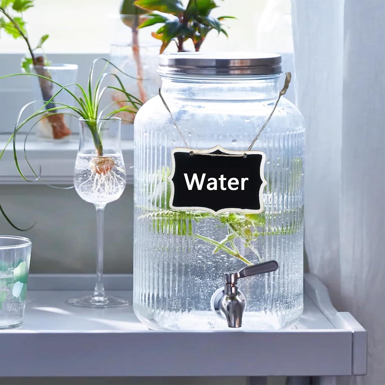 Dispensador de Bebidas de Vidrio 5.5L Mapeoes con Grifo Inoxidable