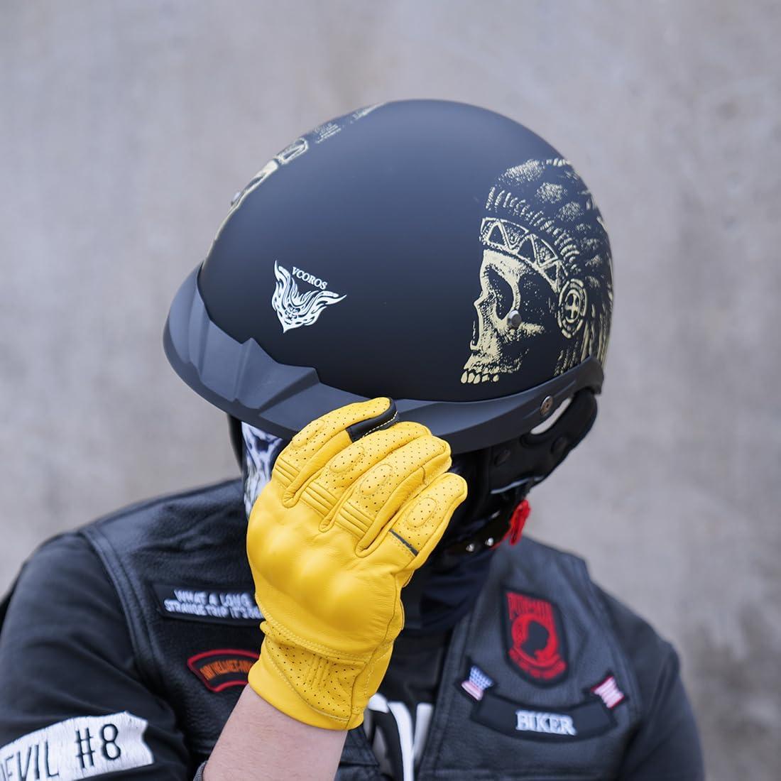 Casco VHF04 VCOROS para Motocicleta Ajustable DOT Matte Indian