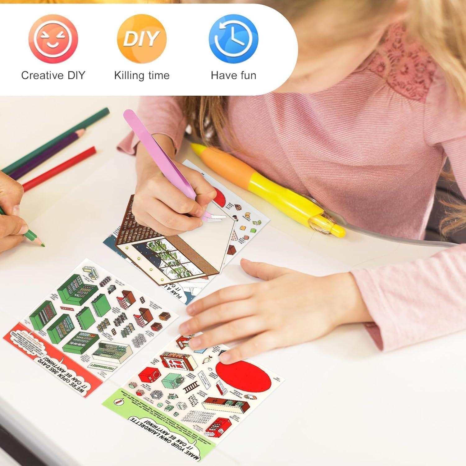 Pegatinas 3D DIY HMPBEFU - 4 Temas Coloridos para Niños