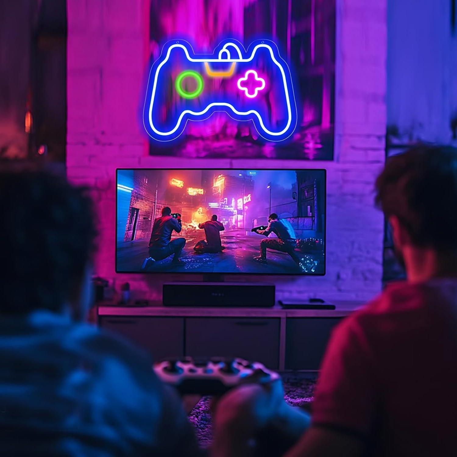 Luz de Neón LED KENFARI Controlador de Juego 36x24 cm