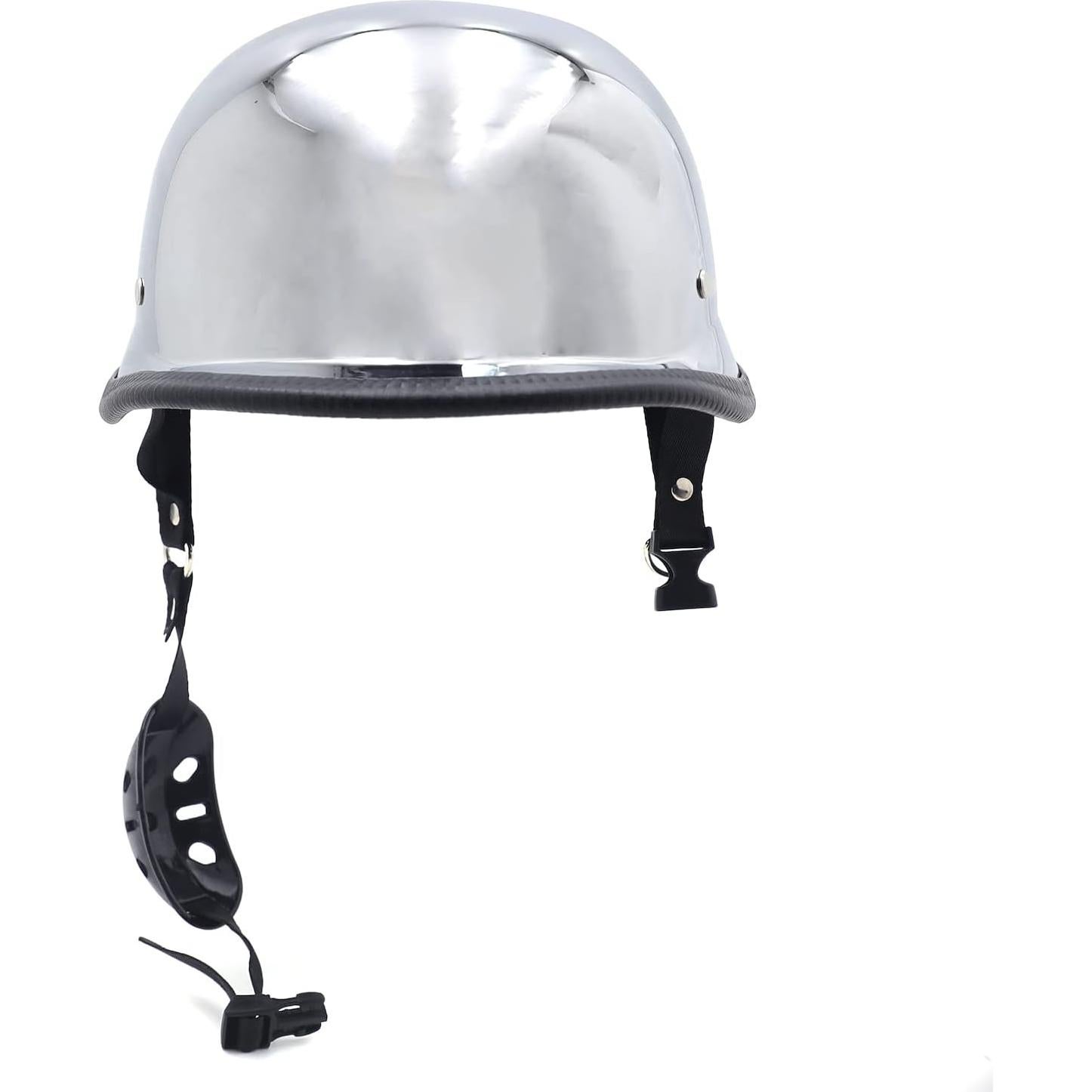 Casco de Medio Rostro HTTMT Plata Tamaño L DOT Motocicleta