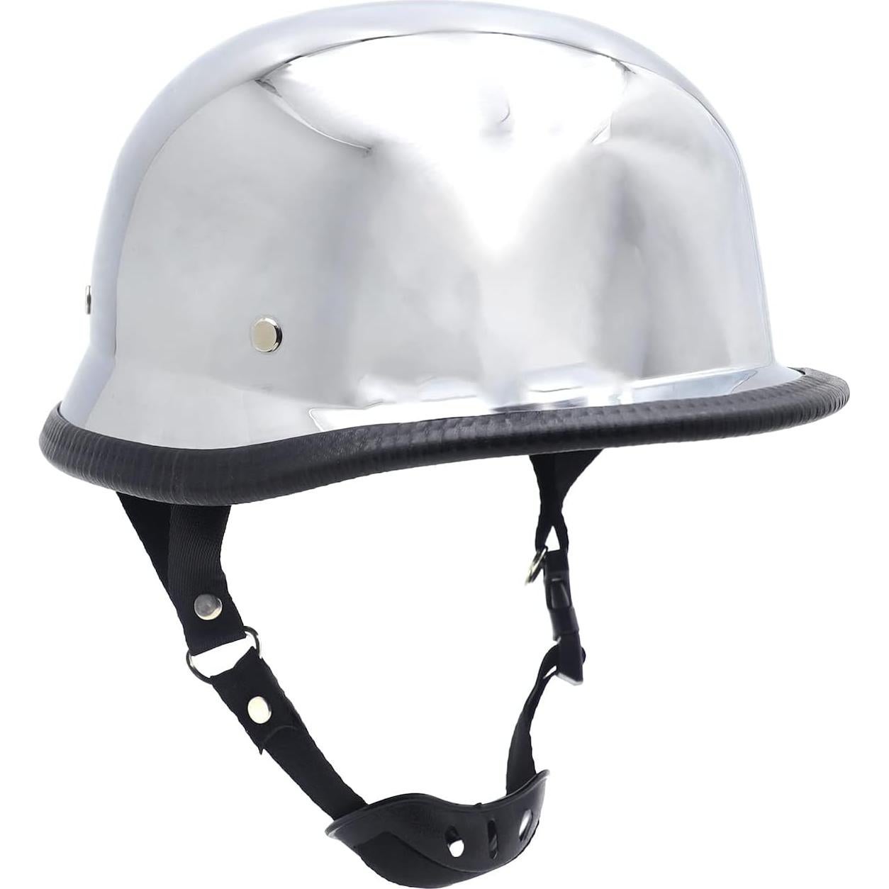 Casco de Medio Rostro HTTMT Plata Tamaño L DOT Motocicleta