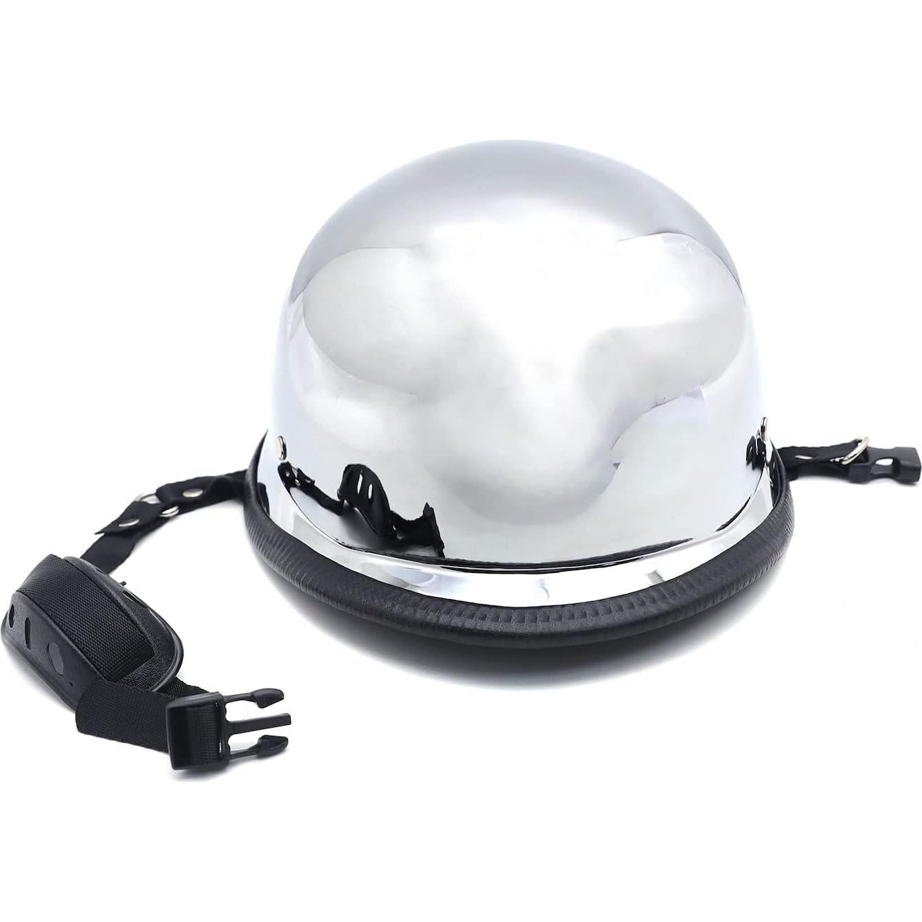 Casco de Medio Rostro HTTMT Plata Tamaño L DOT Motocicleta