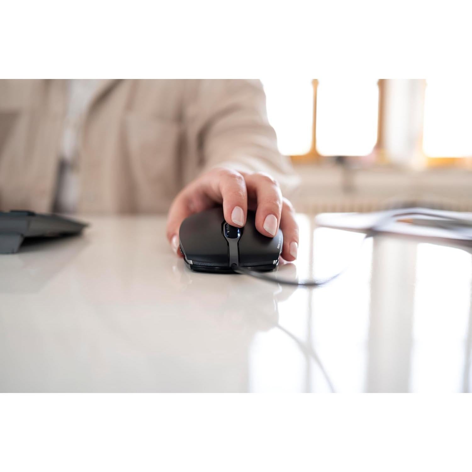 Ratón Óptico Iluminado GENTIX Cherry con Cable USB Negro