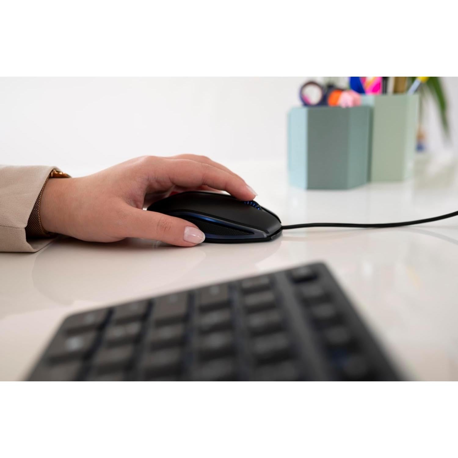 Ratón Óptico Iluminado GENTIX Cherry con Cable USB Negro